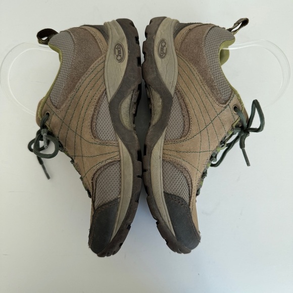 Chaco Womens Brown Leather Green Detail Azula Mesh Casual Hiking Shoe Size 7 - Picture 6 of 11